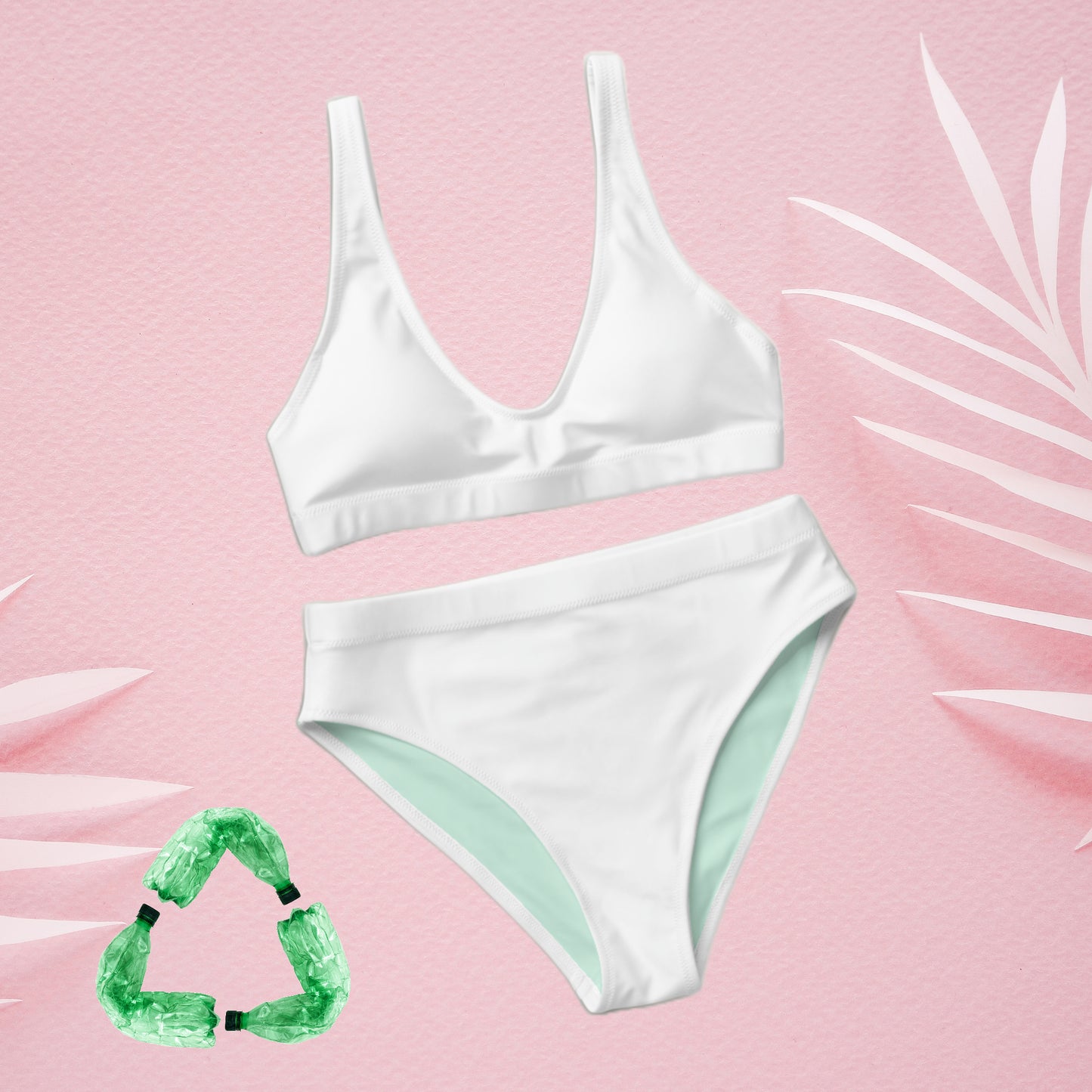 White-mint Recycled sport bikini set