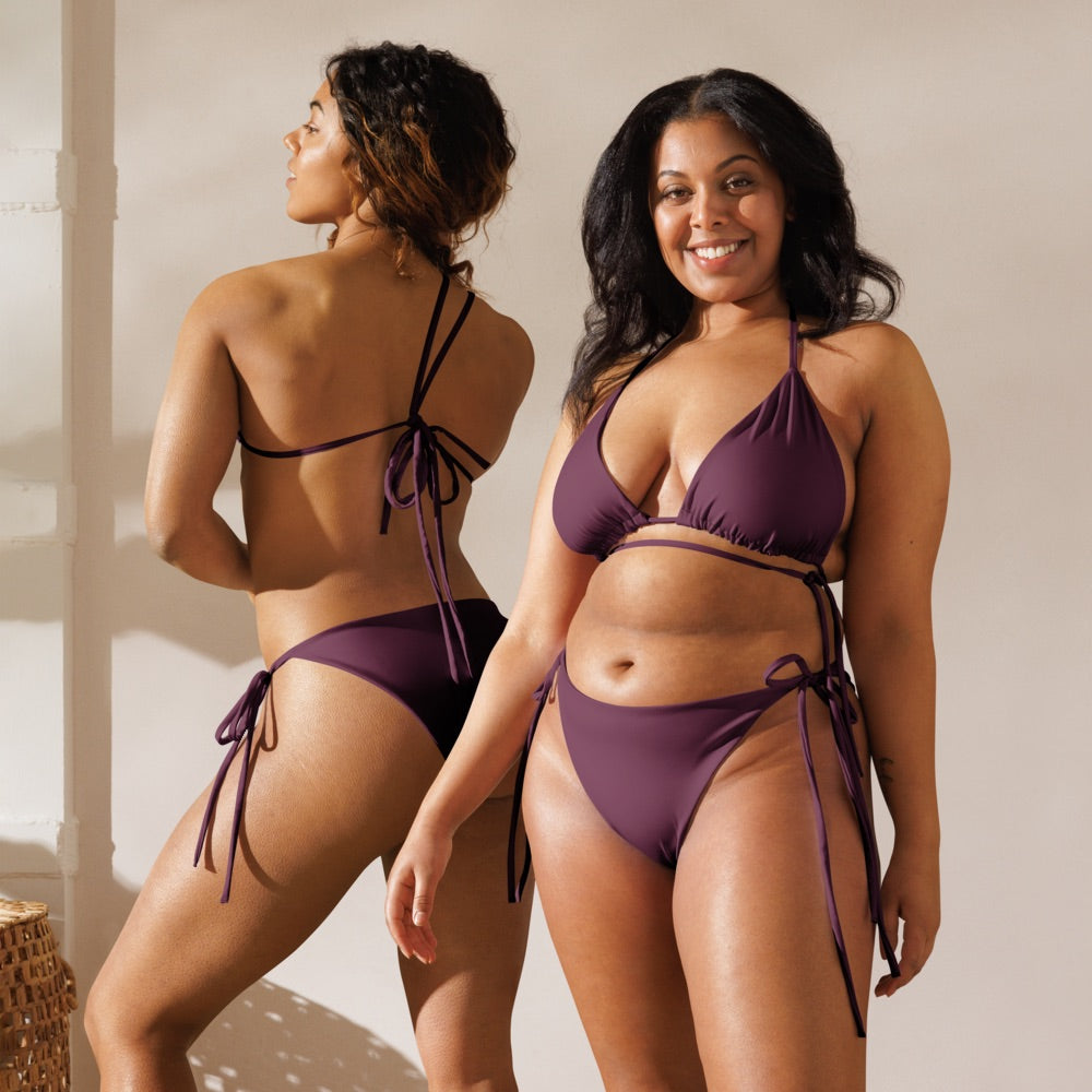 Maillot de bain triangle recyclé violet Dark Violet