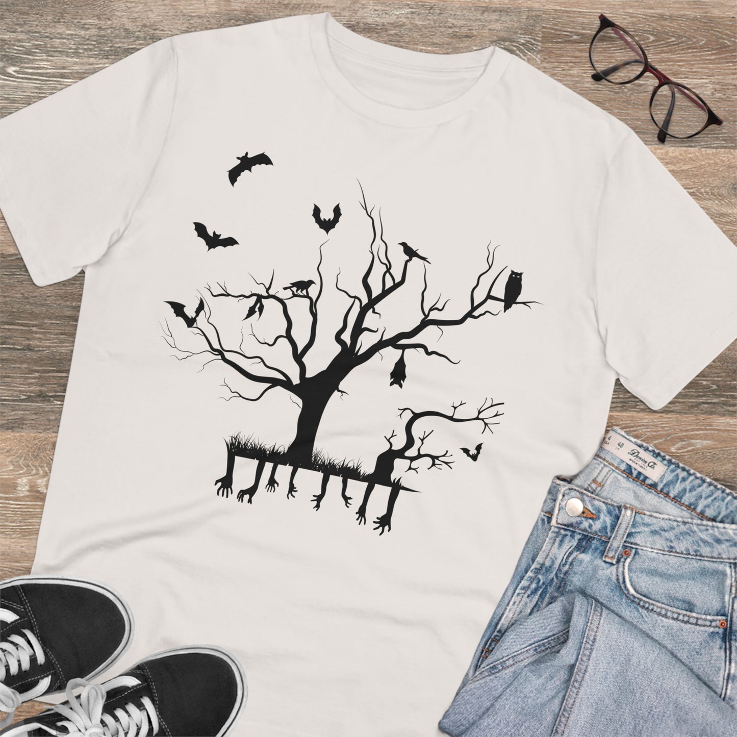 T-shirt Créateur Organique Branche d'Halloween - Unisexe