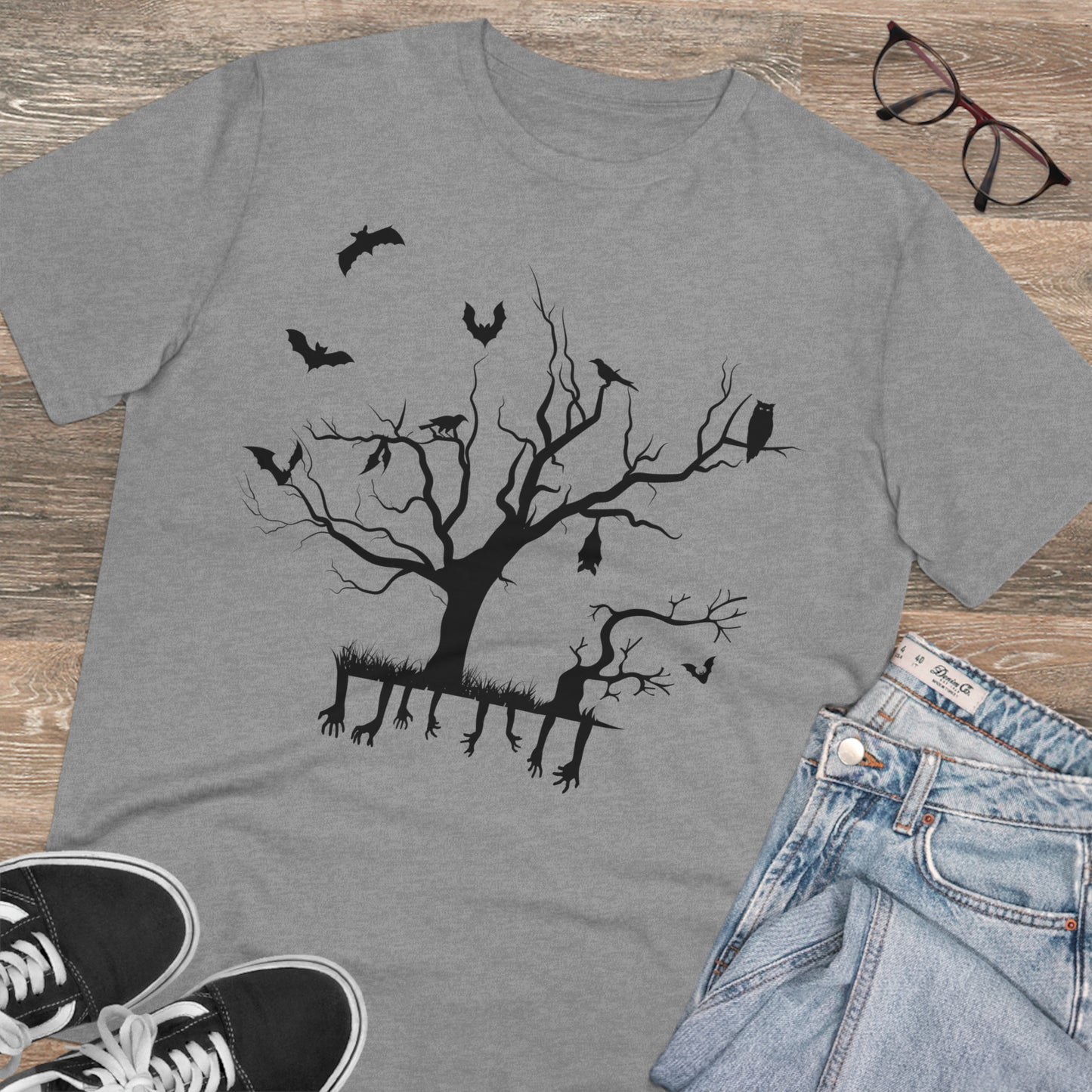 T-shirt Créateur Organique Branche d'Halloween - Unisexe