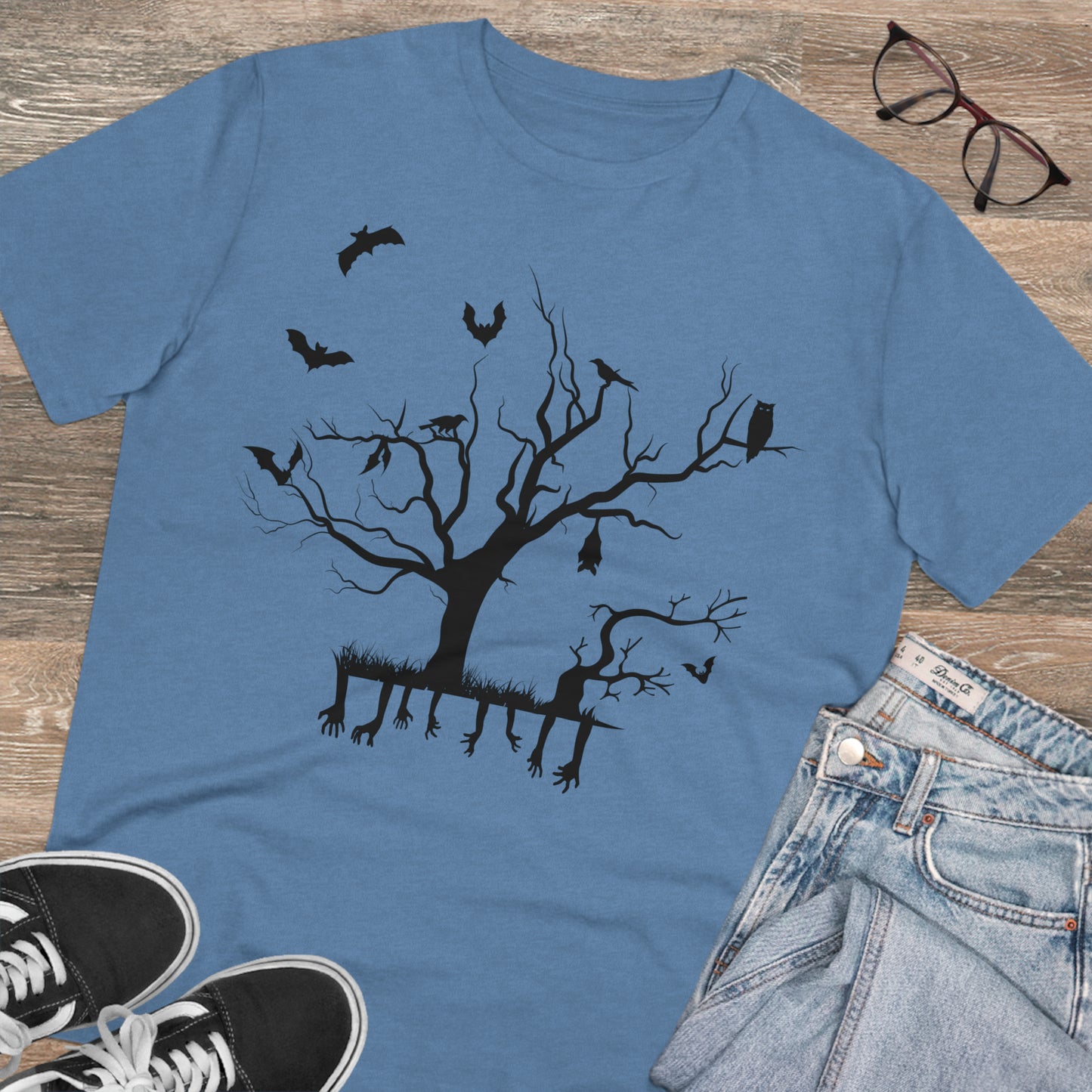 T-shirt Créateur Organique Branche d'Halloween - Unisexe