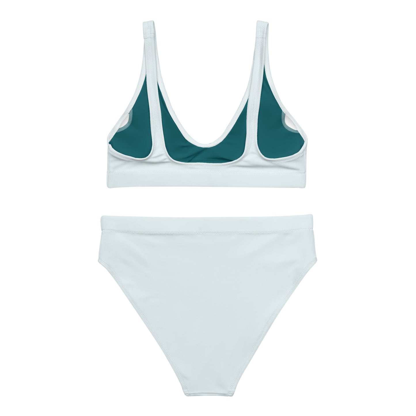 Azure light blue Recycled high-waisted bikini set