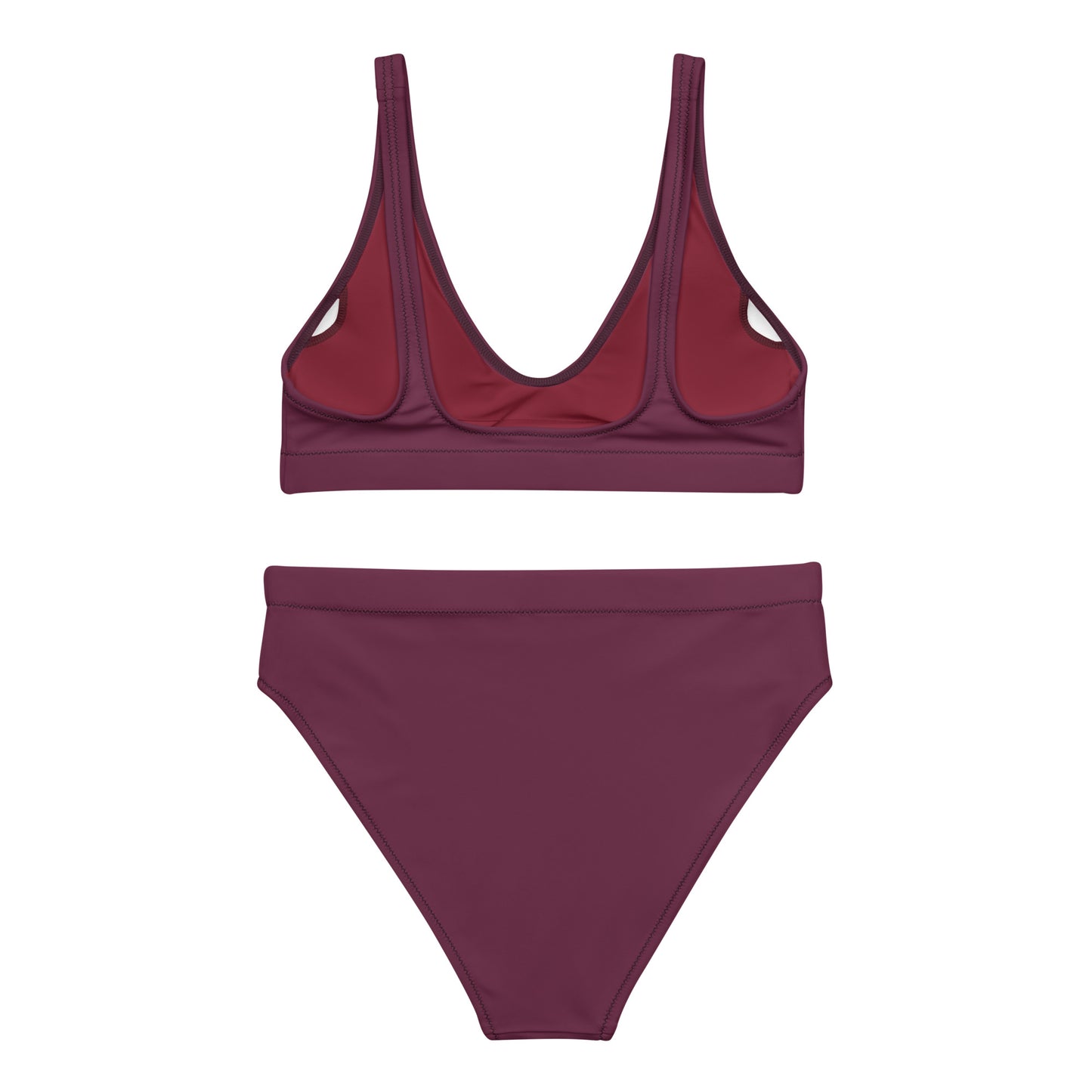 Claret violet purple Recycled sport bikini set, sustainable fashion