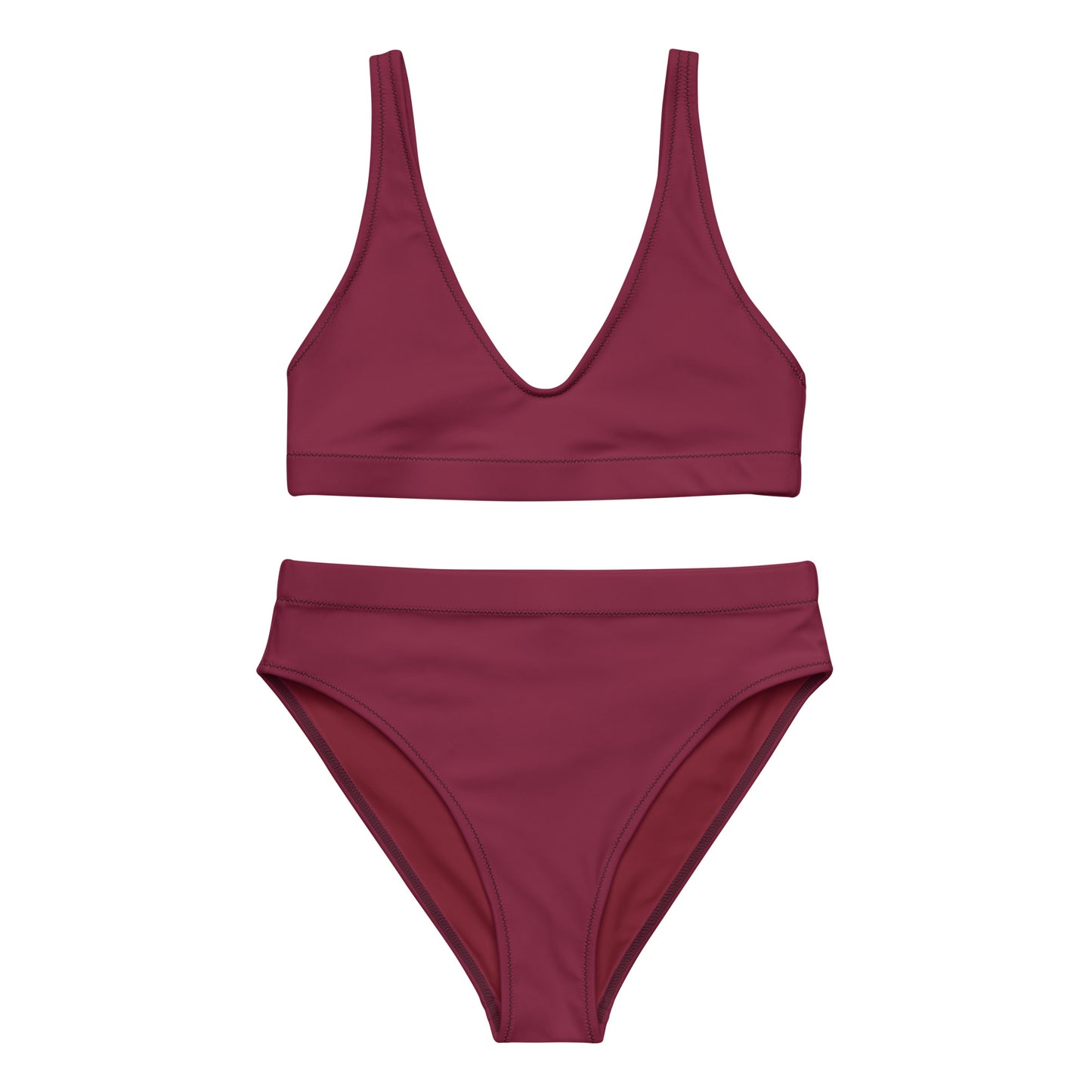 Maillot de bain sport recyclé bordeaux rubis