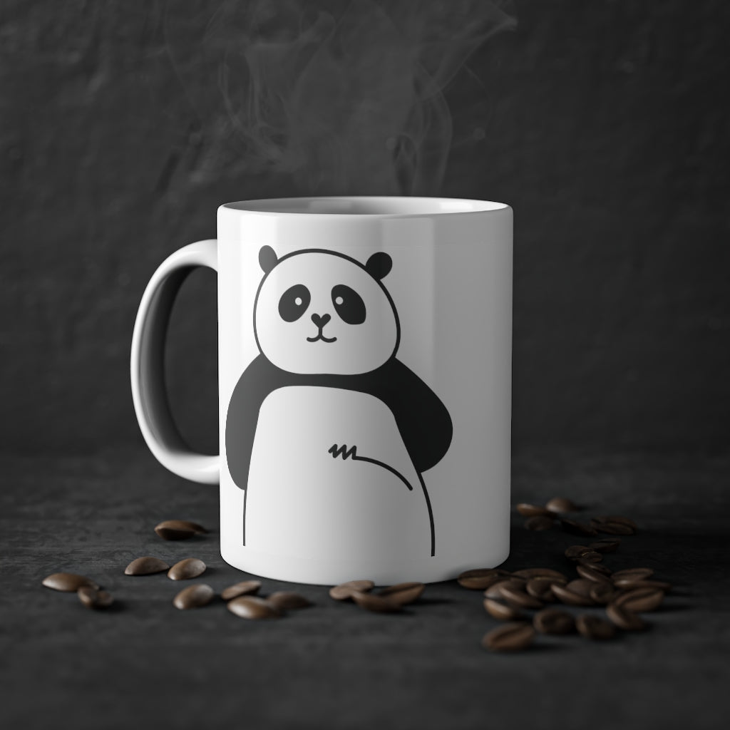 Cute Panda mug funny bear mug, biały, 325 ml / 11 oz Kubek do kawy, kubek do herbaty dla dzieci