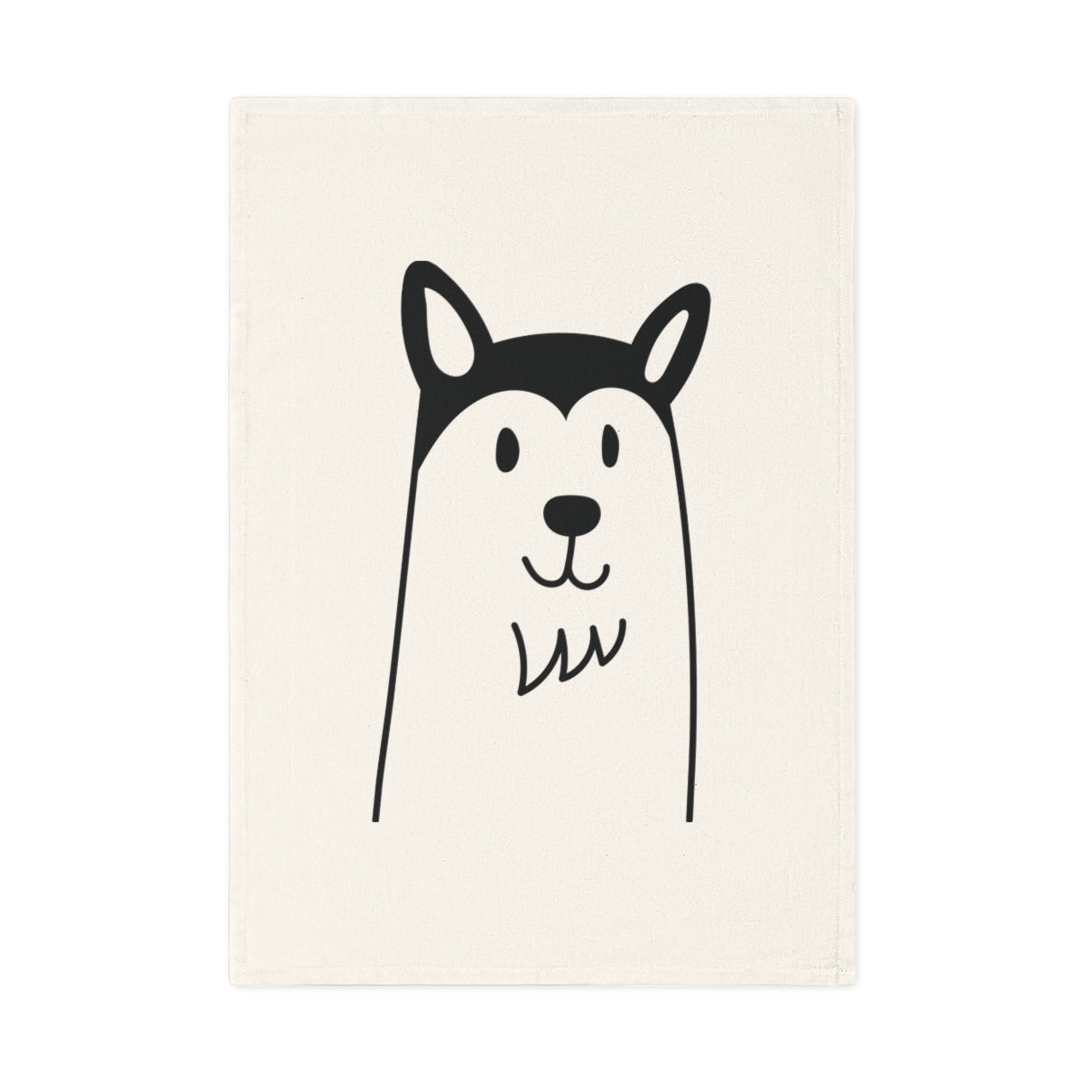 Husky Dog Cotton Geschirrtuch 50 x 70 cm Bio-Baumwolle Umweltfreundliches Hundeküchentuch Badhandtuch mit Welpen